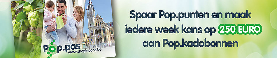 Spaar Pop.punten en win iedere week 250 euro.