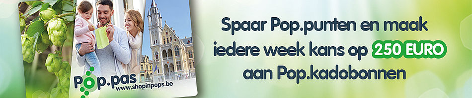 Spaar Pop.punten en Pop.kansen met de Pop.pas